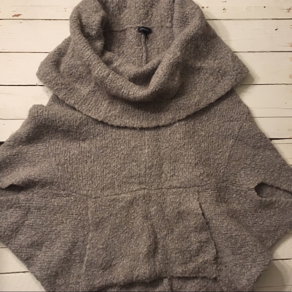 Lands End Poncho style nubby sweater. Size Med.